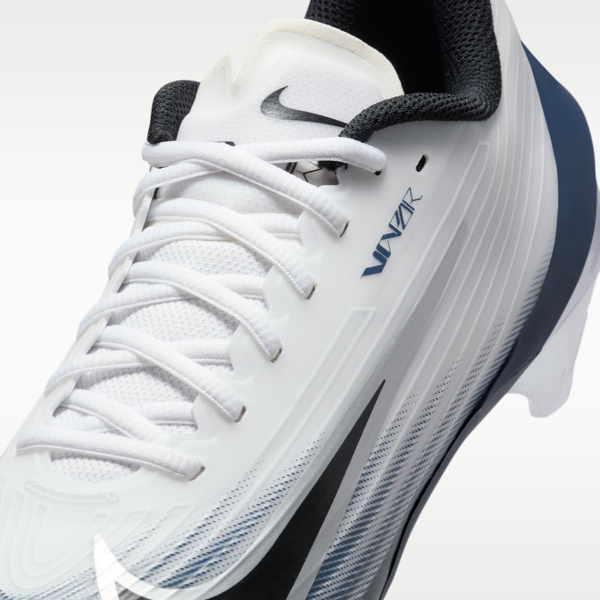 Women's Nike Vapor Speed 3 Football Cleats - White/Midnight Navy/Metallic Silver/Black