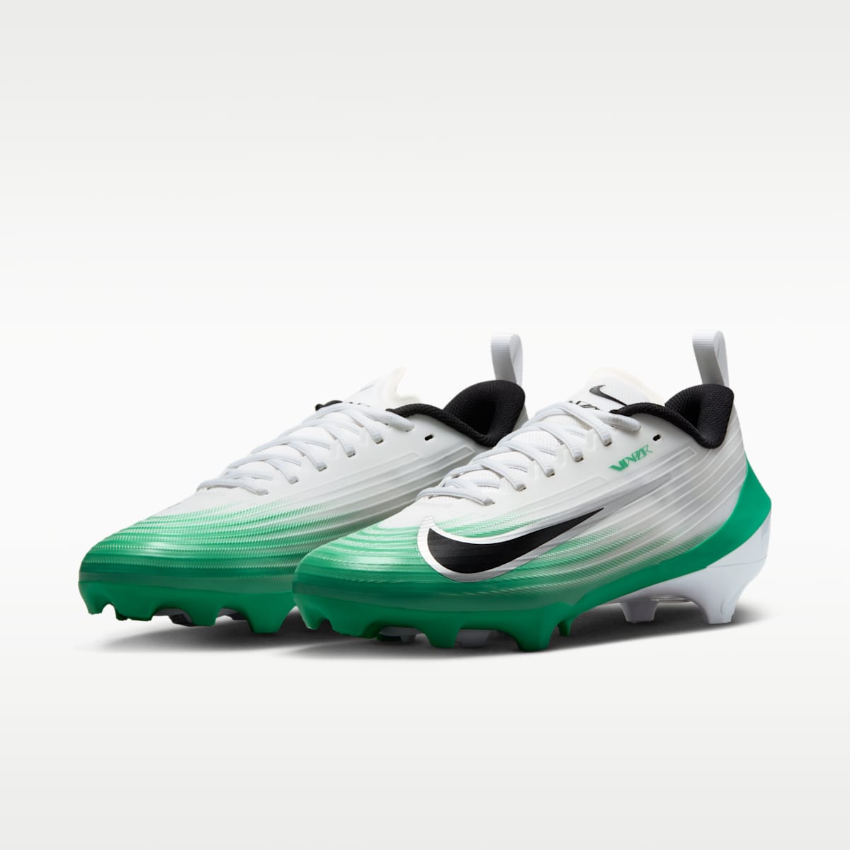 Nike Vapor Speed 3 Football Cleats - White/Stadium Green/Metallic Silver/Black - Image 5