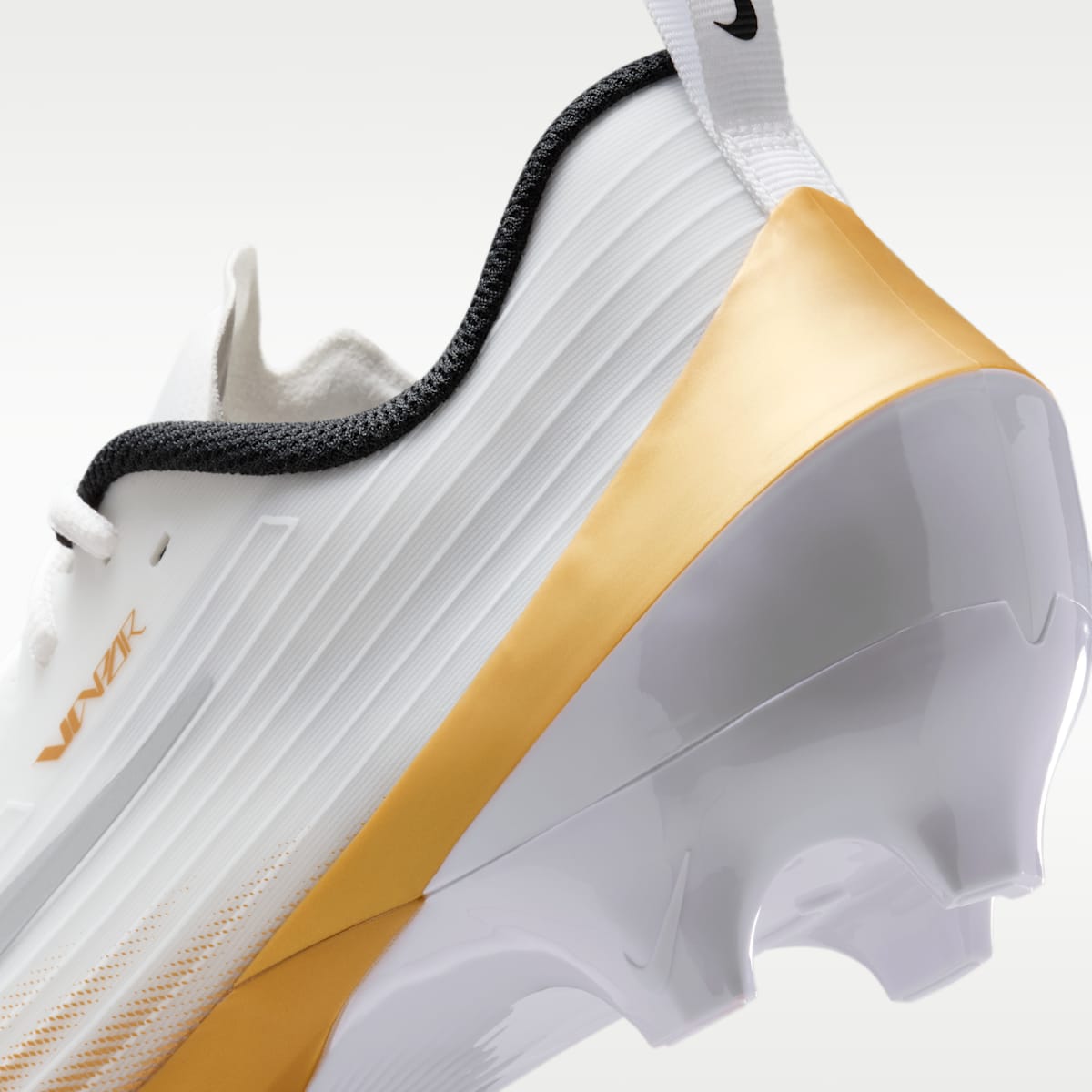 Nike Vapor Speed 3 Football Cleats - White/Metallic Gold/Black - Image 9