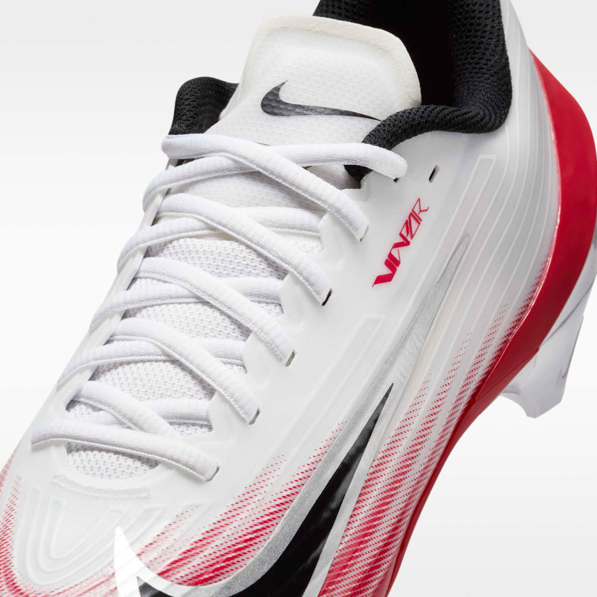 Nike Vapor Speed 3 Football Cleats - White/University Red/Black - Image 8
