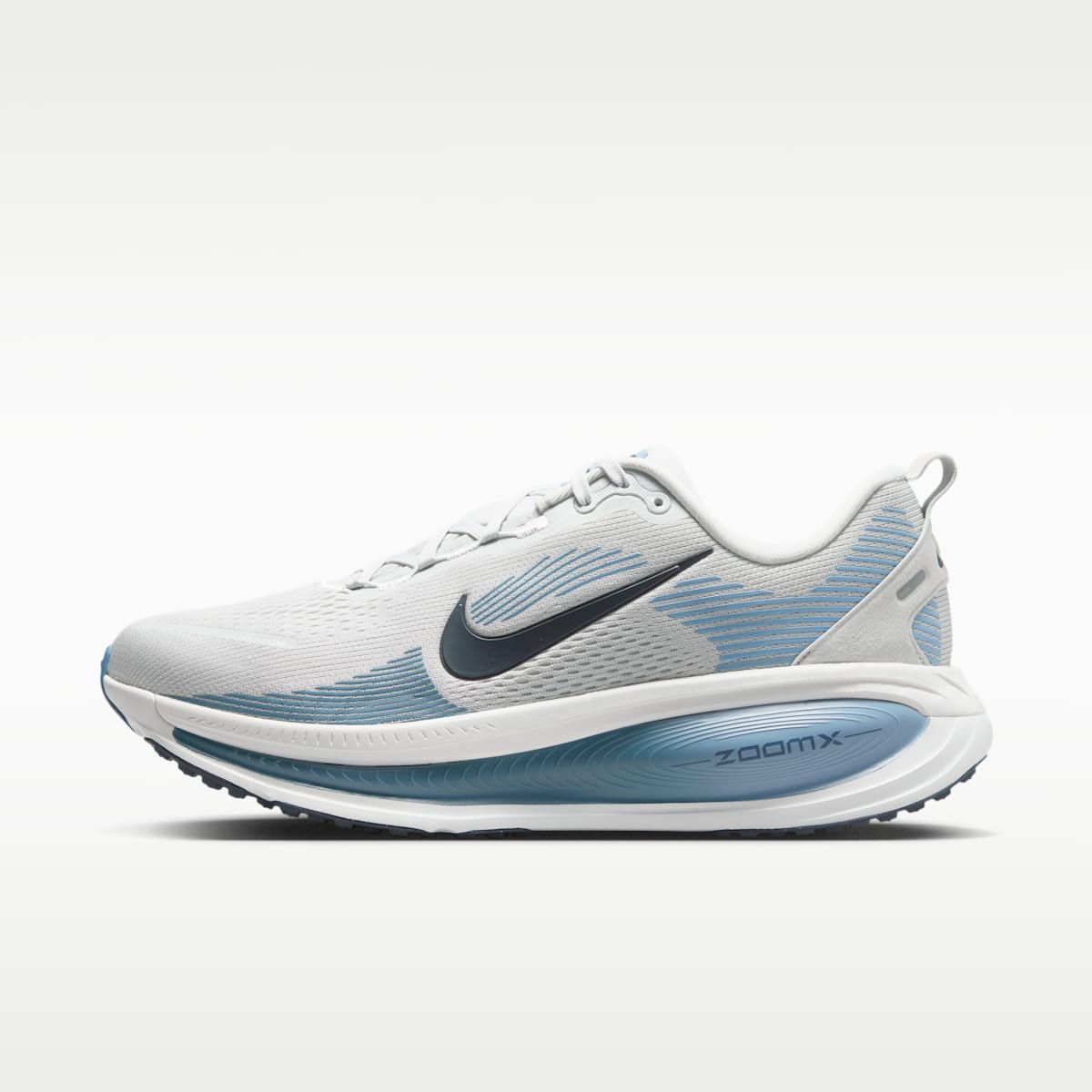 Nike Vomero 18 Men's Road Running Shoes - Grey Fog/Off White/Work Blue/Dark Obsidian - Image 1