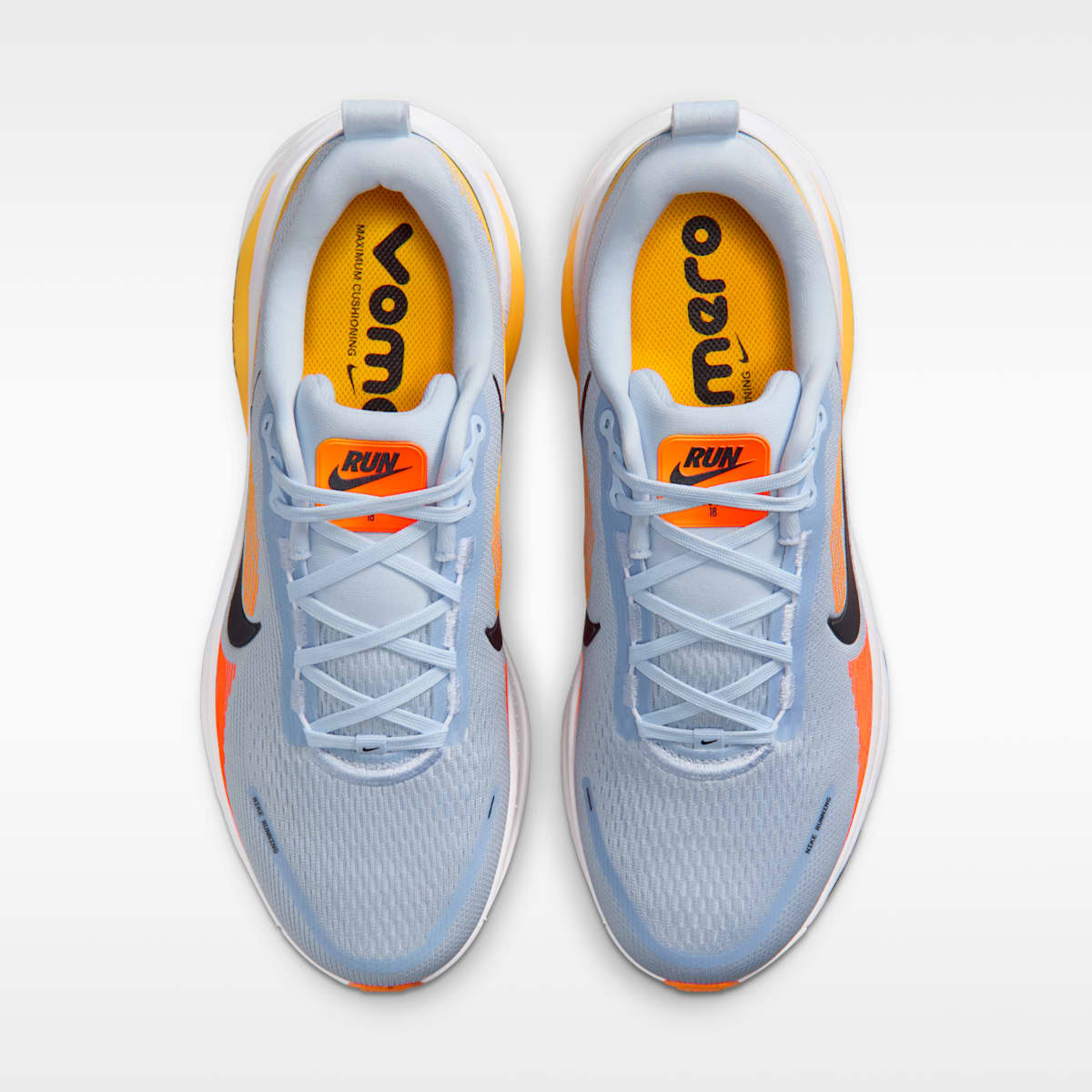Nike Vomero 18 Men's Road Running Shoes - Hydrogen Blue/Laser Orange/Total Orange/Black - Image 4