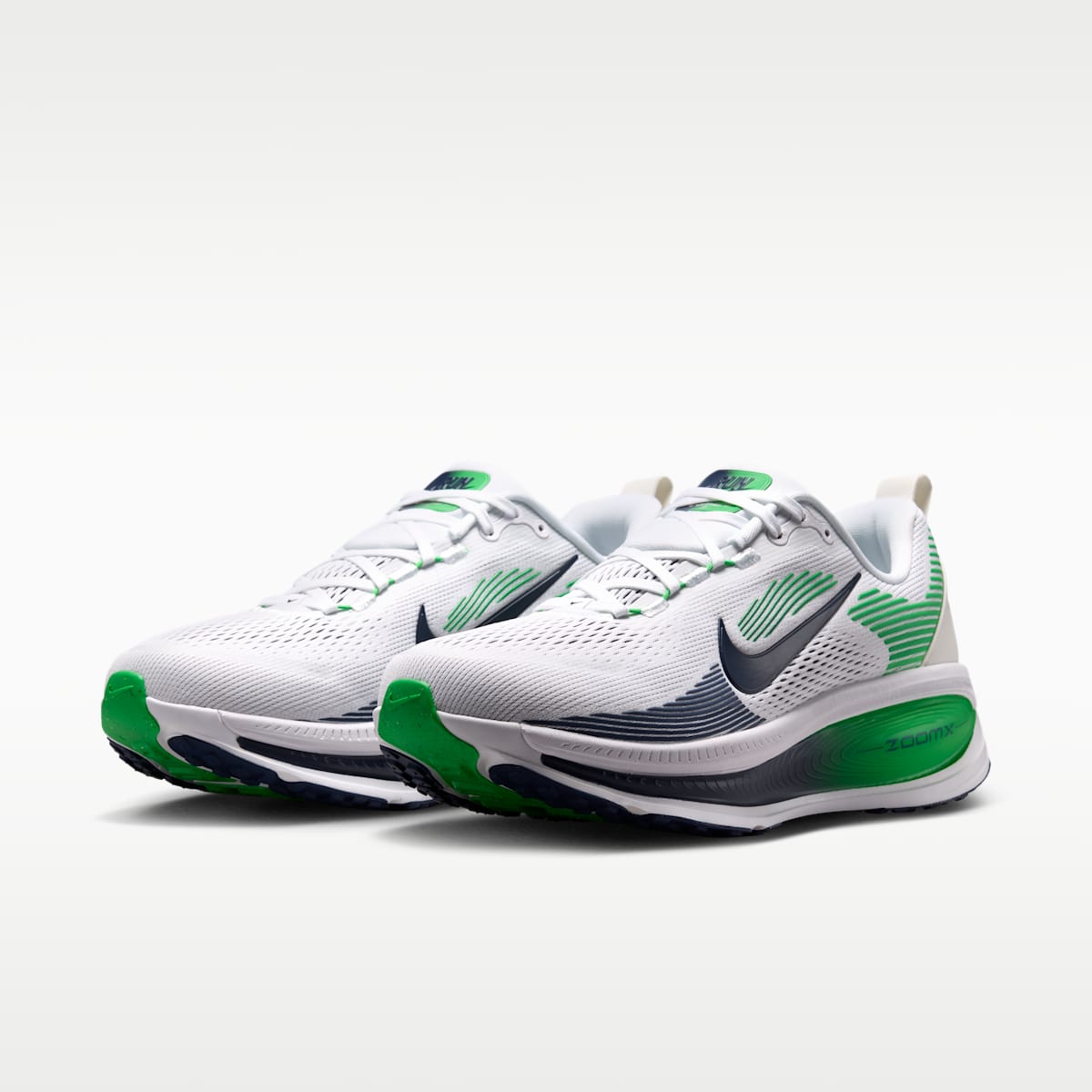 Nike Vomero 18 Men's Road Running Shoes - White/Green Spark/Midnight Navy - Image 5