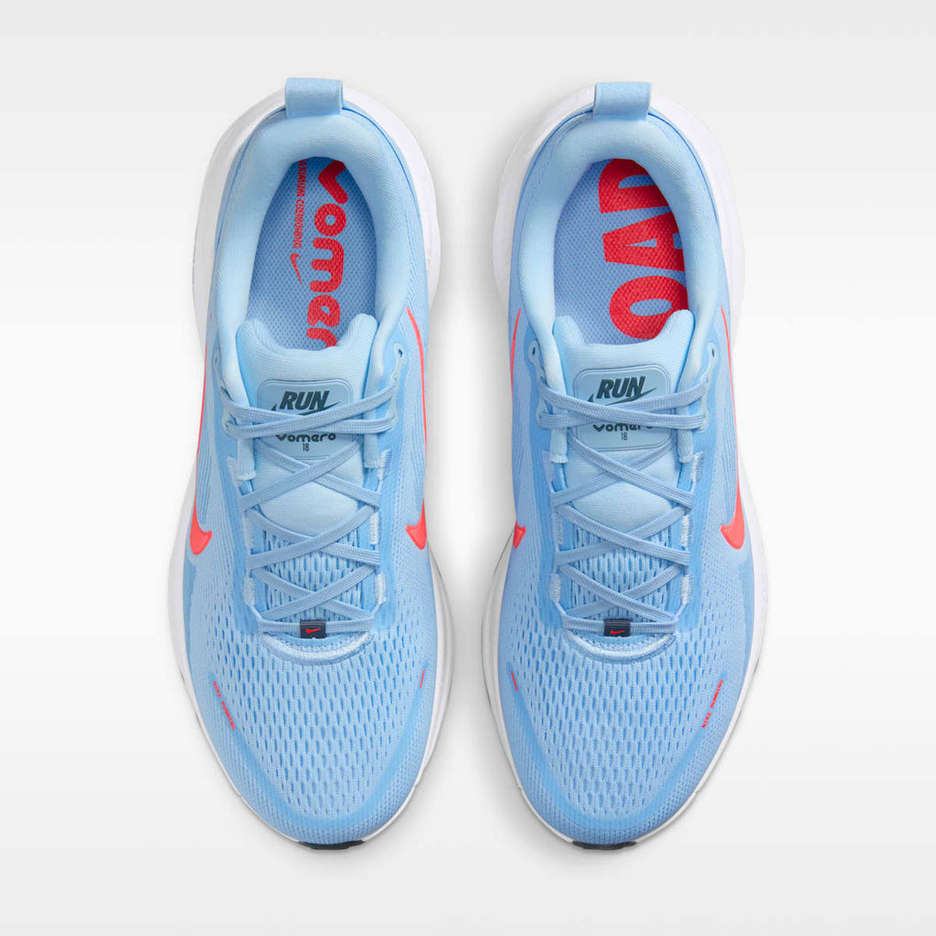 Nike Vomero 18 Men's Road Running Shoes - Ice Blue/White/Blue Fox/Bright Crimson - Image 4
