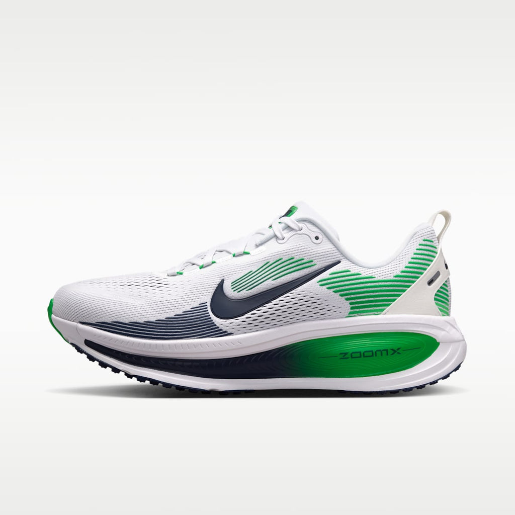 Nike Vomero 18 Men's Road Running Shoes - White/Green Spark/Midnight Navy - Image 1