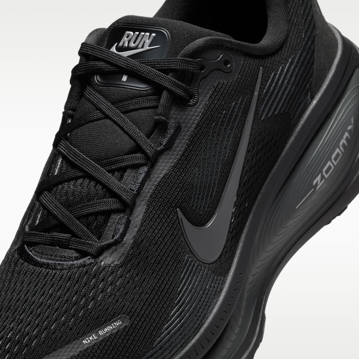 Nike Vomero 18 Men's Road Running Shoes - Black/Dark Smoke Grey/Light Smoke Grey/Black - Image 7