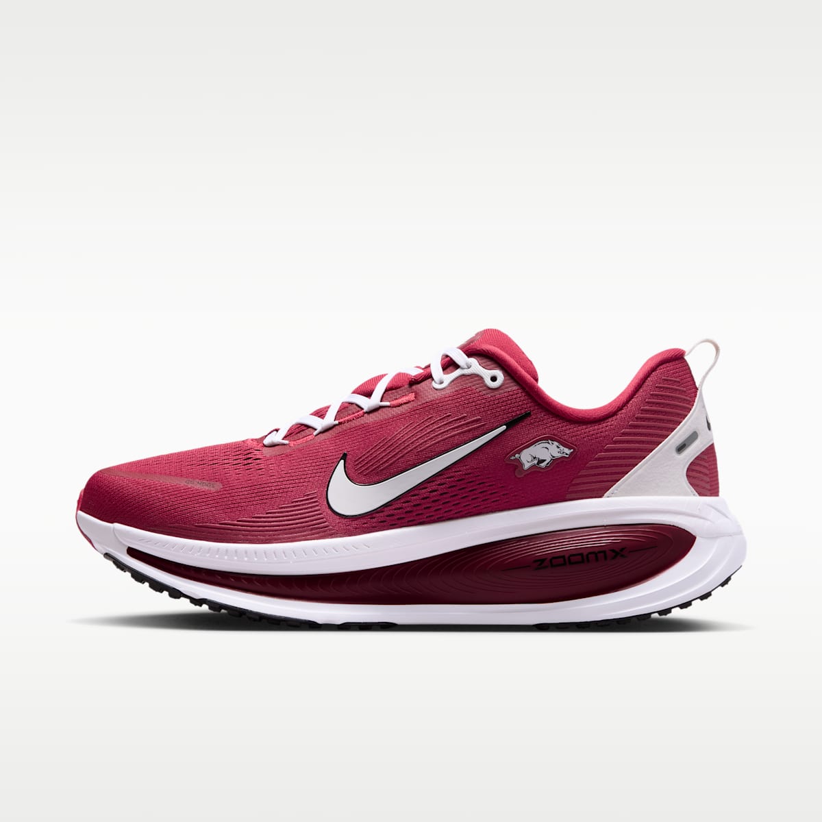 Nike College Vomero 18 (Arkansas) Men's Road Running Shoes - Team Crimson/Black/White - Image 1