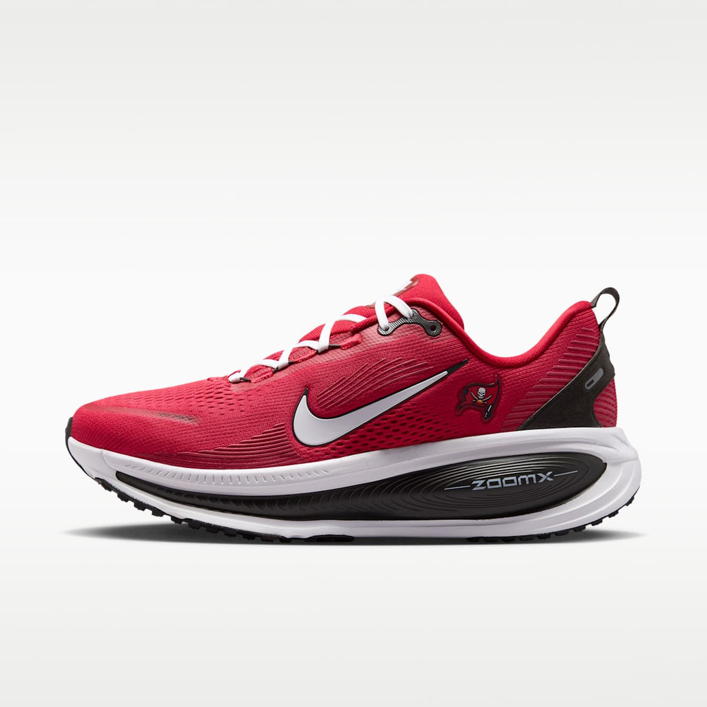 Nike Vomero 18 (Tampa Bay Buccaneers) Men's NFL Road Running Shoes - Gym Red/Deep Pewter/White - Image 1