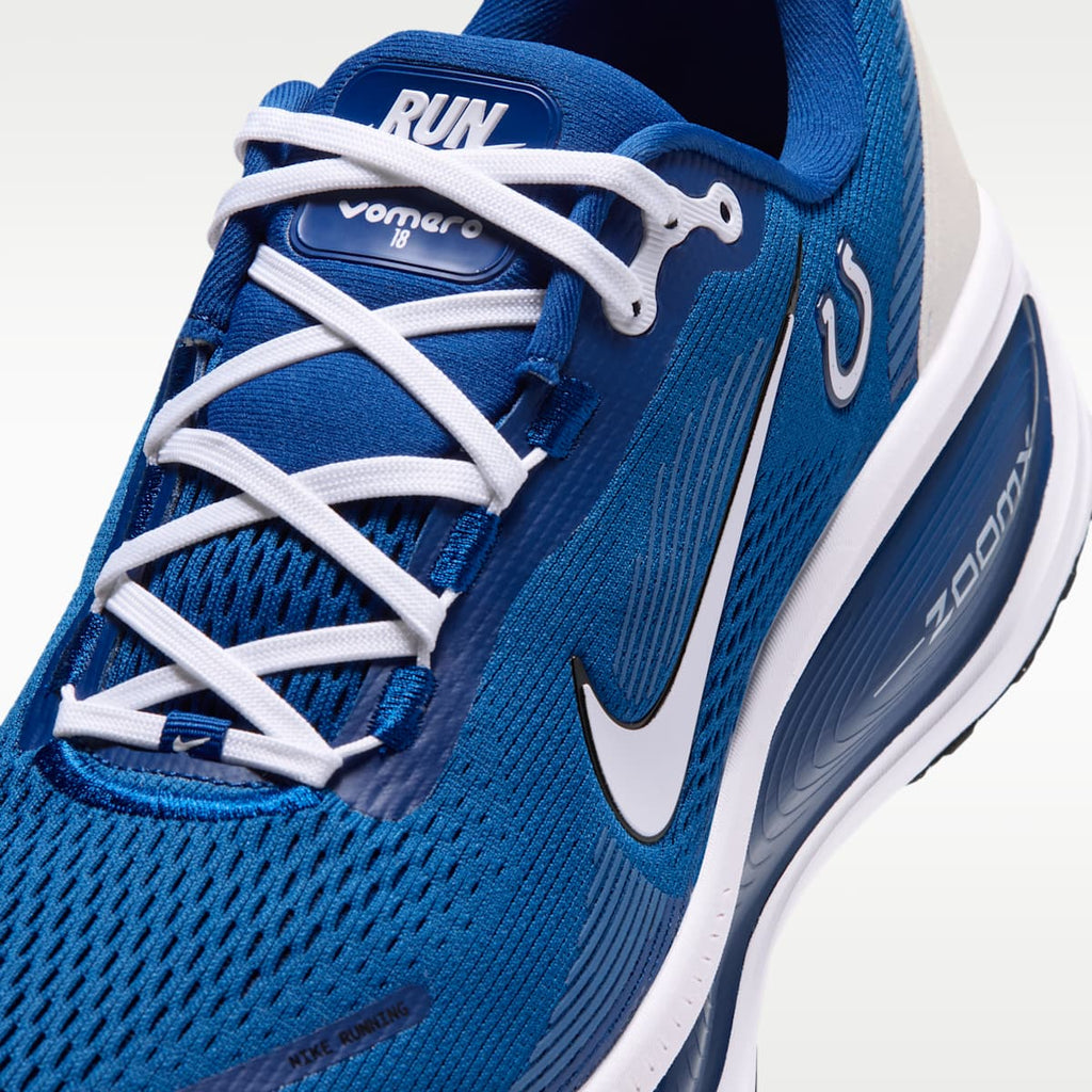 Nike Vomero 18 (Indianapolis Colts) Men's NFL Road Running Shoes - Gym Blue/Black/White - Image 7