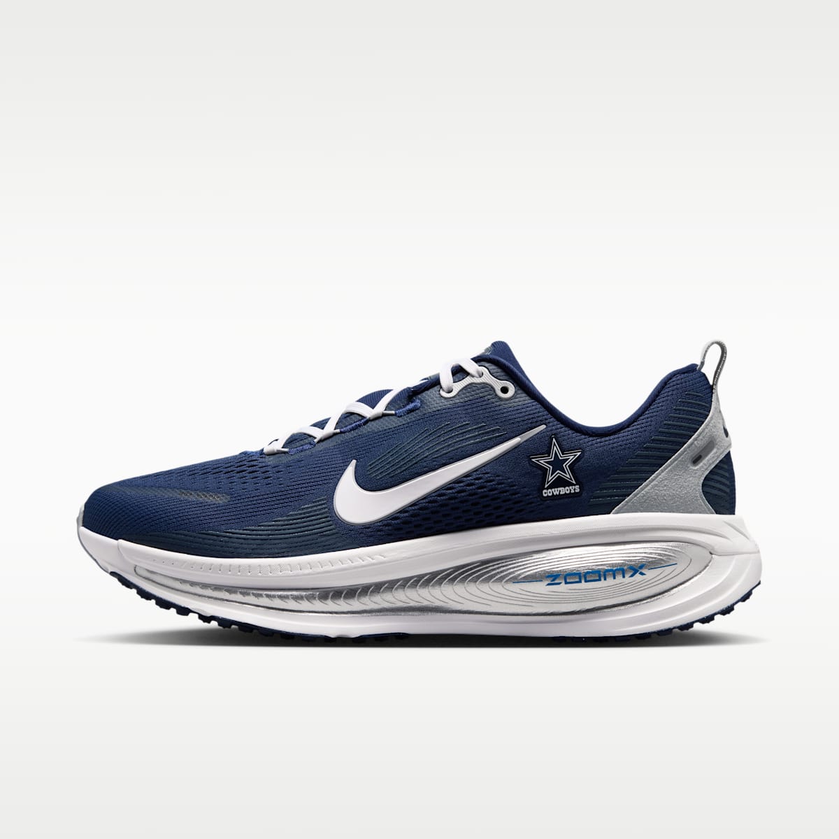 Nike Vomero 18 (Dallas Cowboys) Men's NFL Road Running Shoes - College Navy/Wolf Grey/White - Image 1