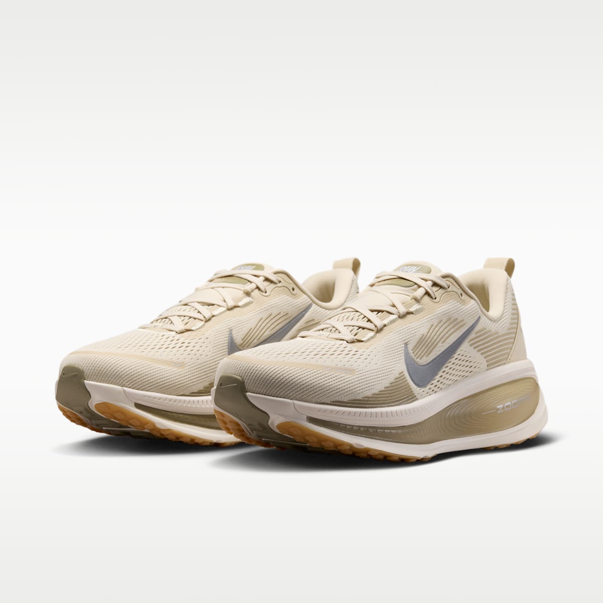 Nike Vomero 18  Men's Road Running Shoes - Light Khaki/Desert Khaki/Sail/Metallic Silver - Image 5