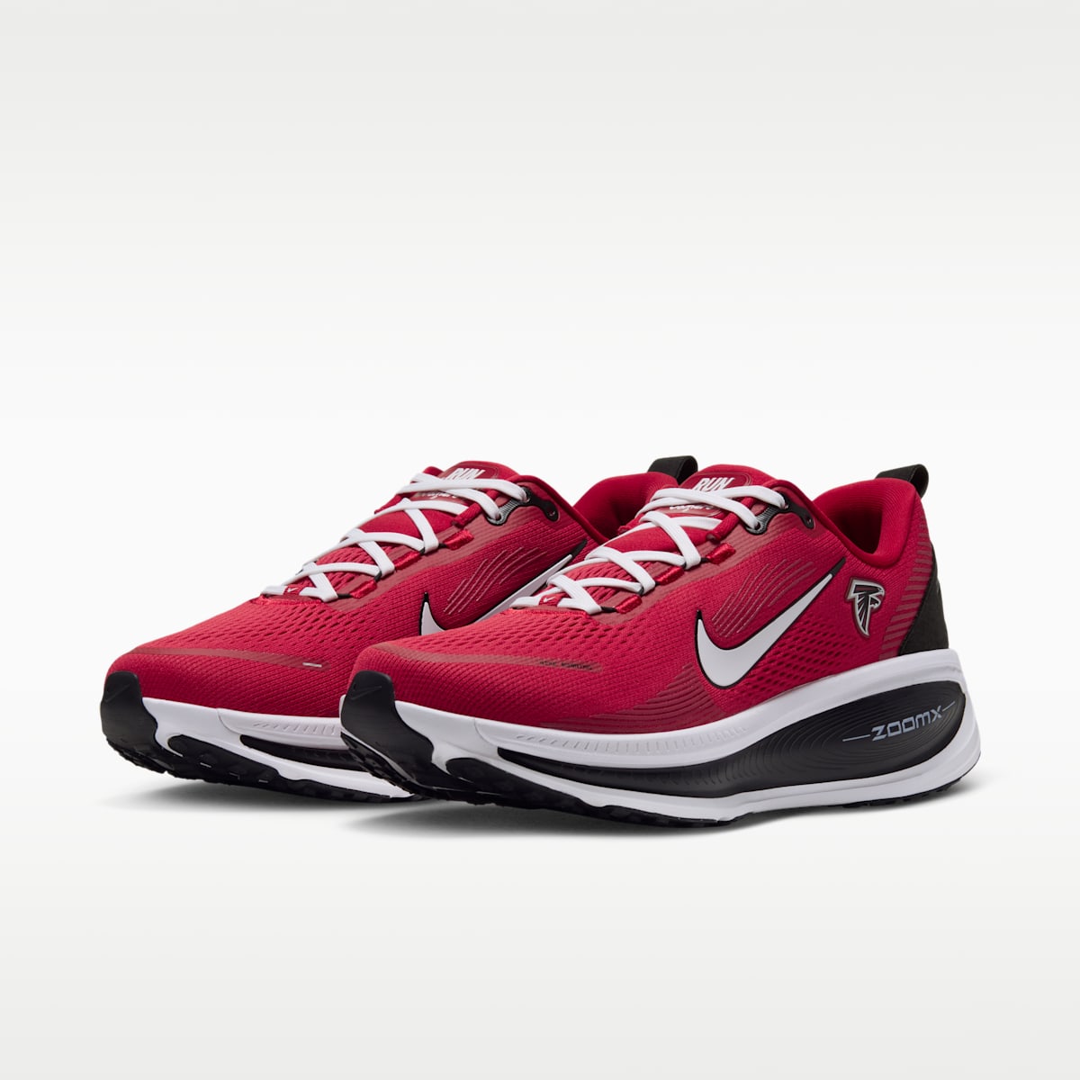 Nike Vomero 18 (Atlanta Falcons) Men's NFL Road Running Shoes - Gym Red/Black/White - Image 5