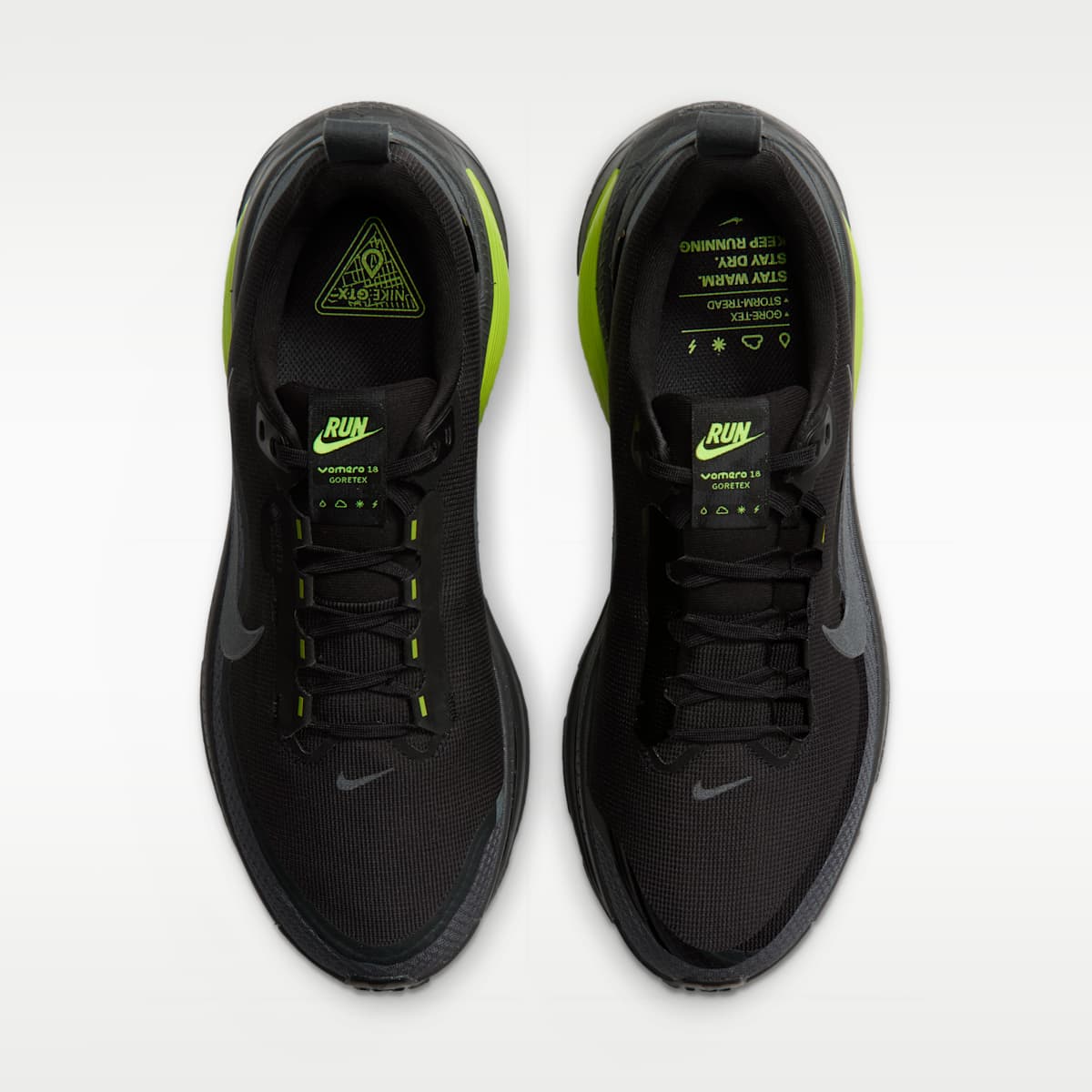 Nike Vomero 18 GORE-TEX Men's Waterproof Road Running Shoes with Reflective Accents - Anthracite/Lemon Venom/Black - Image 4
