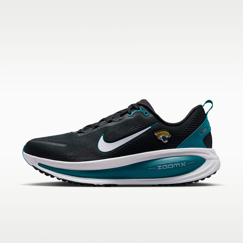 Nike Vomero 18 (Jacksonville Jaguars) Men's NFL Road Running Shoes - Black/Blustery/White - Image 1
