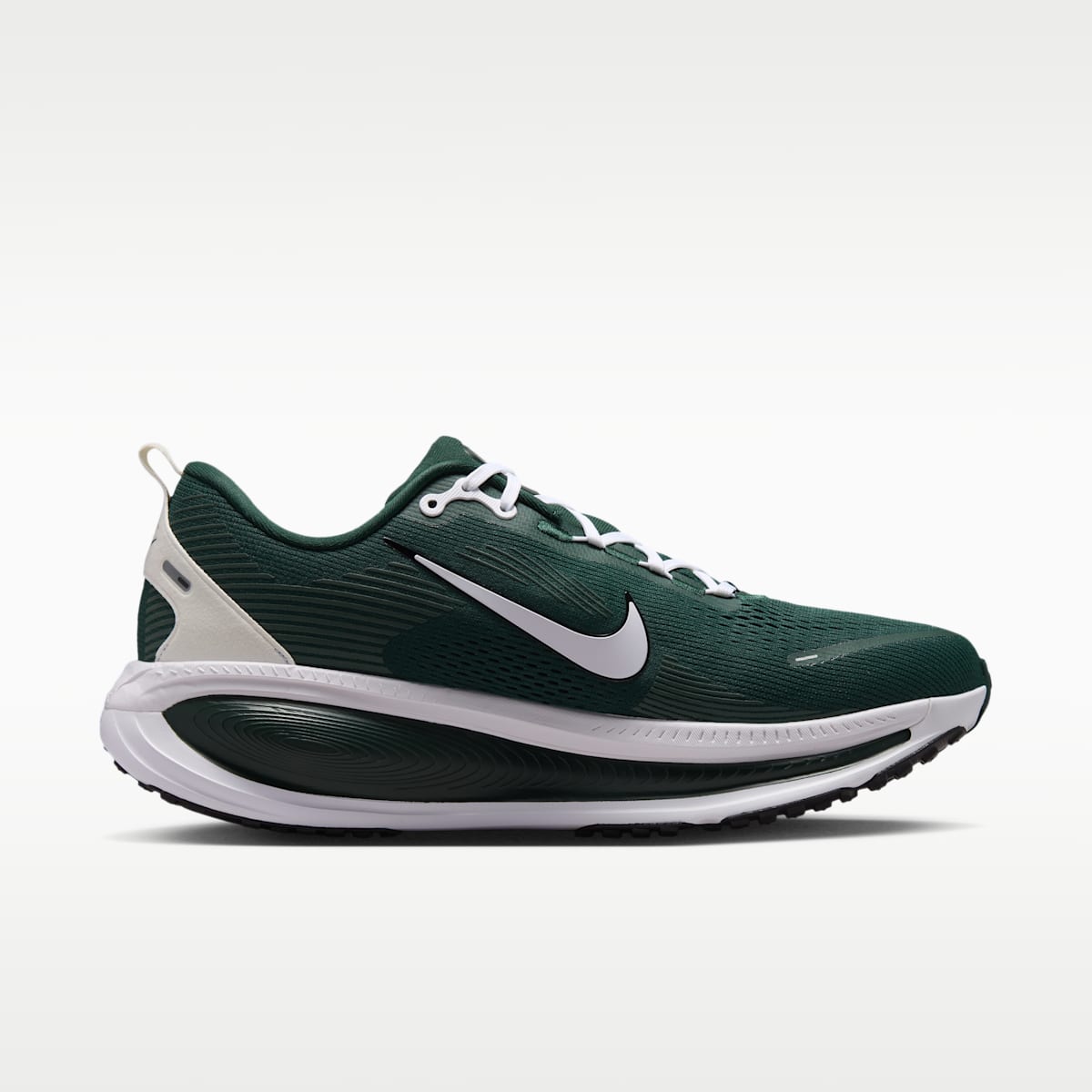 Nike College Vomero 18 (Michigan State) Men's Road Running Shoes - Pro Green/Black/White - Image 3