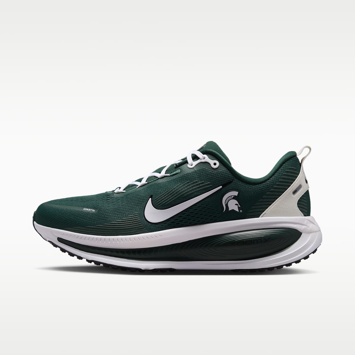 Nike College Vomero 18 (Michigan State) Men's Road Running Shoes - Pro Green/Black/White - Image 1