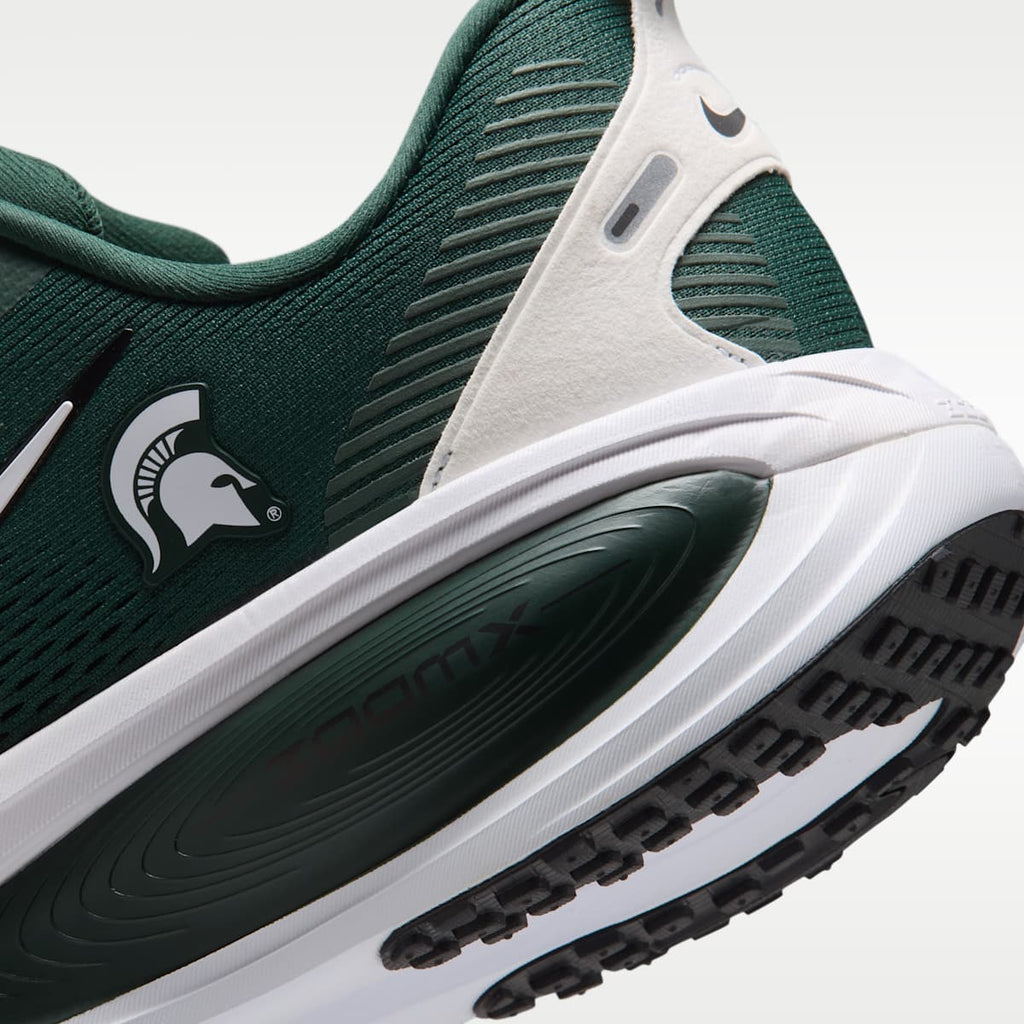 Nike College Vomero 18 (Michigan State) Men's Road Running Shoes - Pro Green/Black/White - Image 8