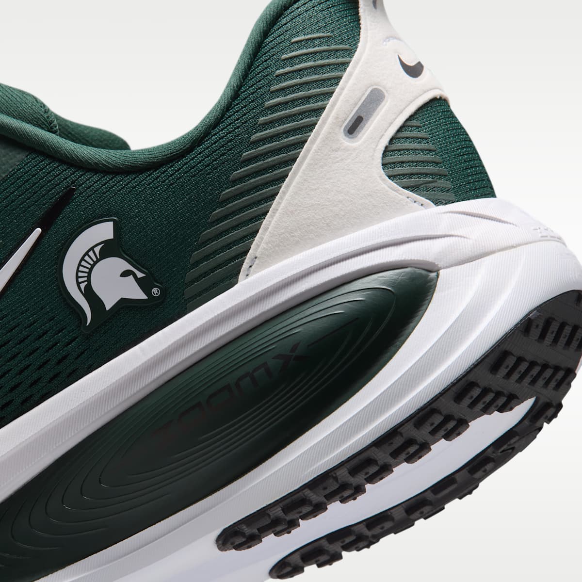 Nike College Vomero 18 (Michigan State) Men's Road Running Shoes - Pro Green/Black/White - Image 8
