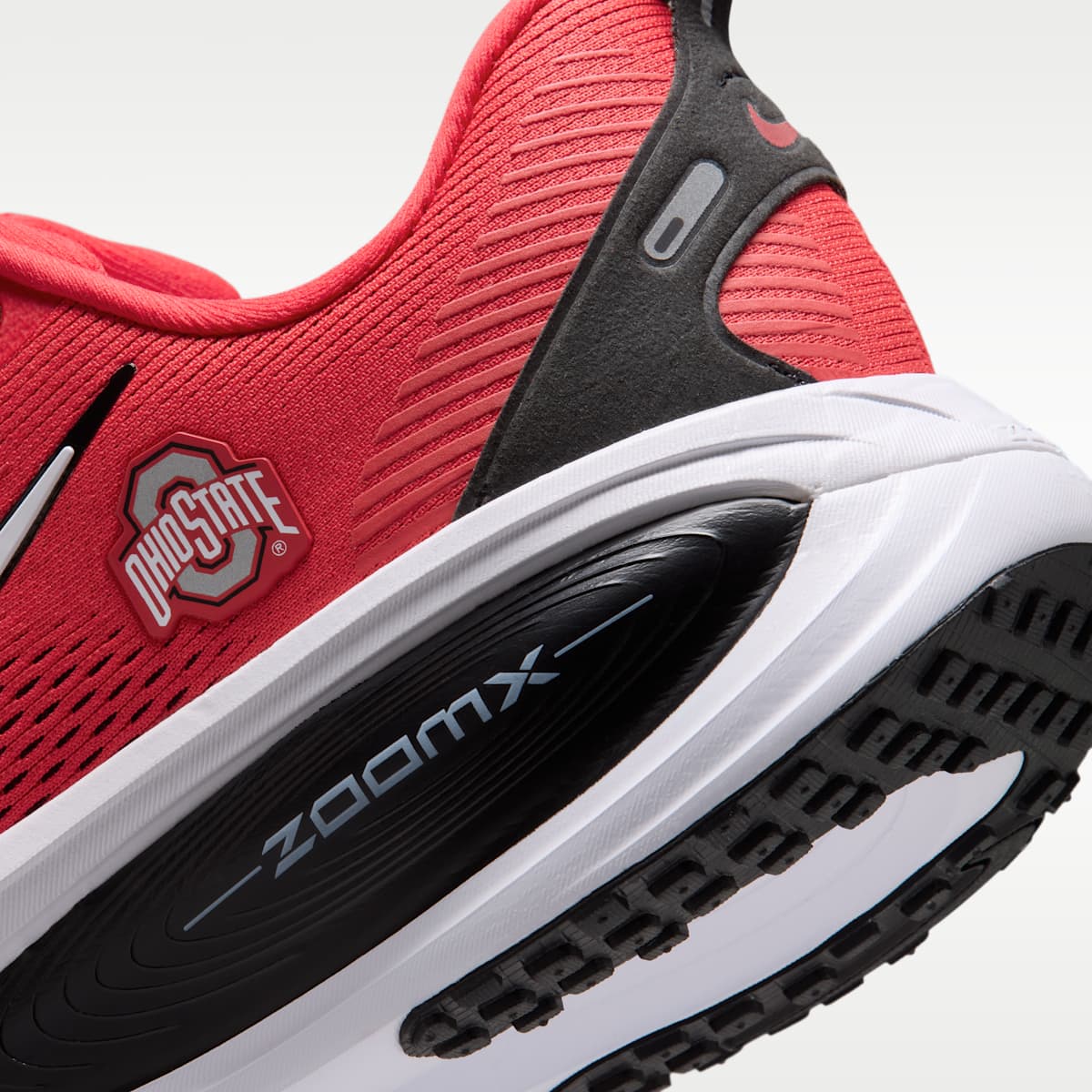 Nike College Vomero 18 (Ohio State) Men's Road Running Shoes - University Red/Black/White - Image 8