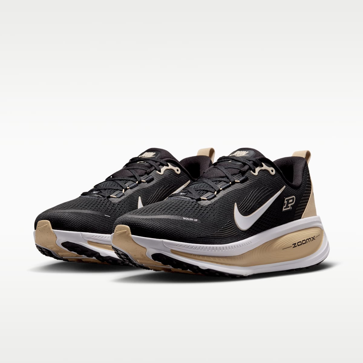 Nike College Vomero 18 (Purdue) Men's Road Running Shoes - Black/Team Gold/White - Image 5