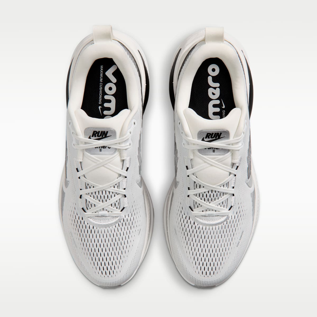 Nike Vomero 18 Men's Road Running Shoes - Summit White/Black/Off White/Metallic Silver - Image 4