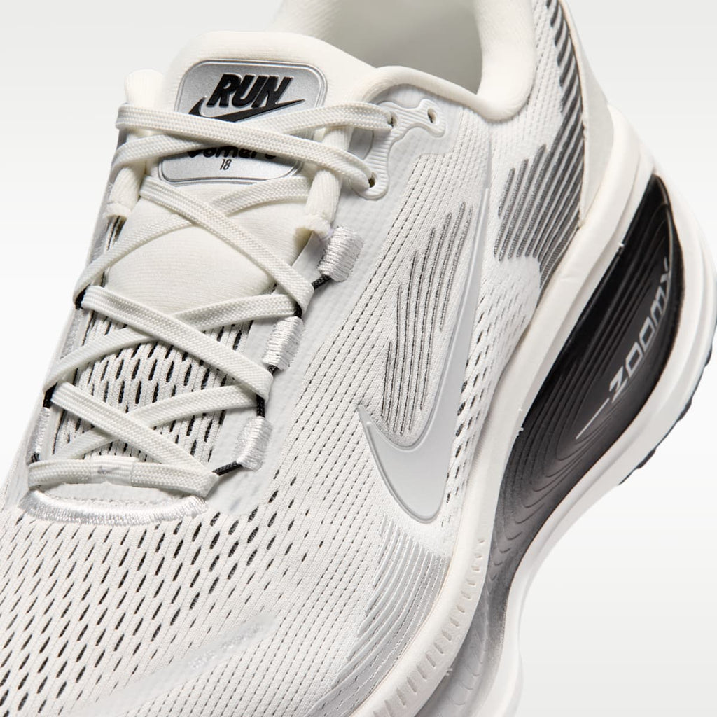 Nike Vomero 18 Men's Road Running Shoes - Summit White/Black/Off White/Metallic Silver - Image 7