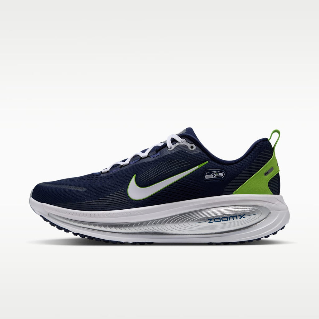Nike Vomero 18 (Seattle Seahawks) Men's NFL Road Running Shoes - College Navy/Wolf Grey/White - Image 1