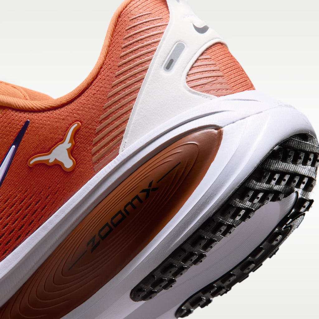 Nike College Vomero 18 (Texas) Men's Road Running Shoes - Desert Orange/Black/White - Image 8