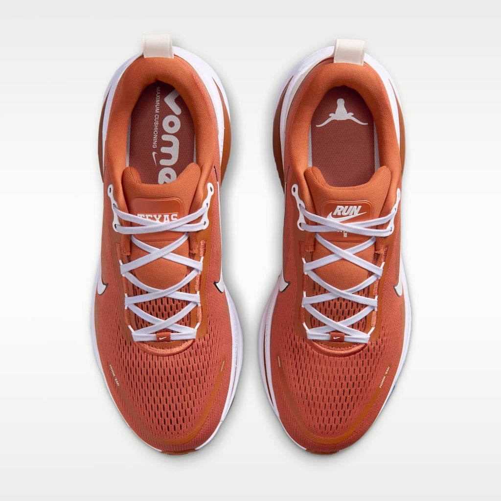 Nike College Vomero 18 (Texas) Men's Road Running Shoes - Desert Orange/Black/White - Image 4