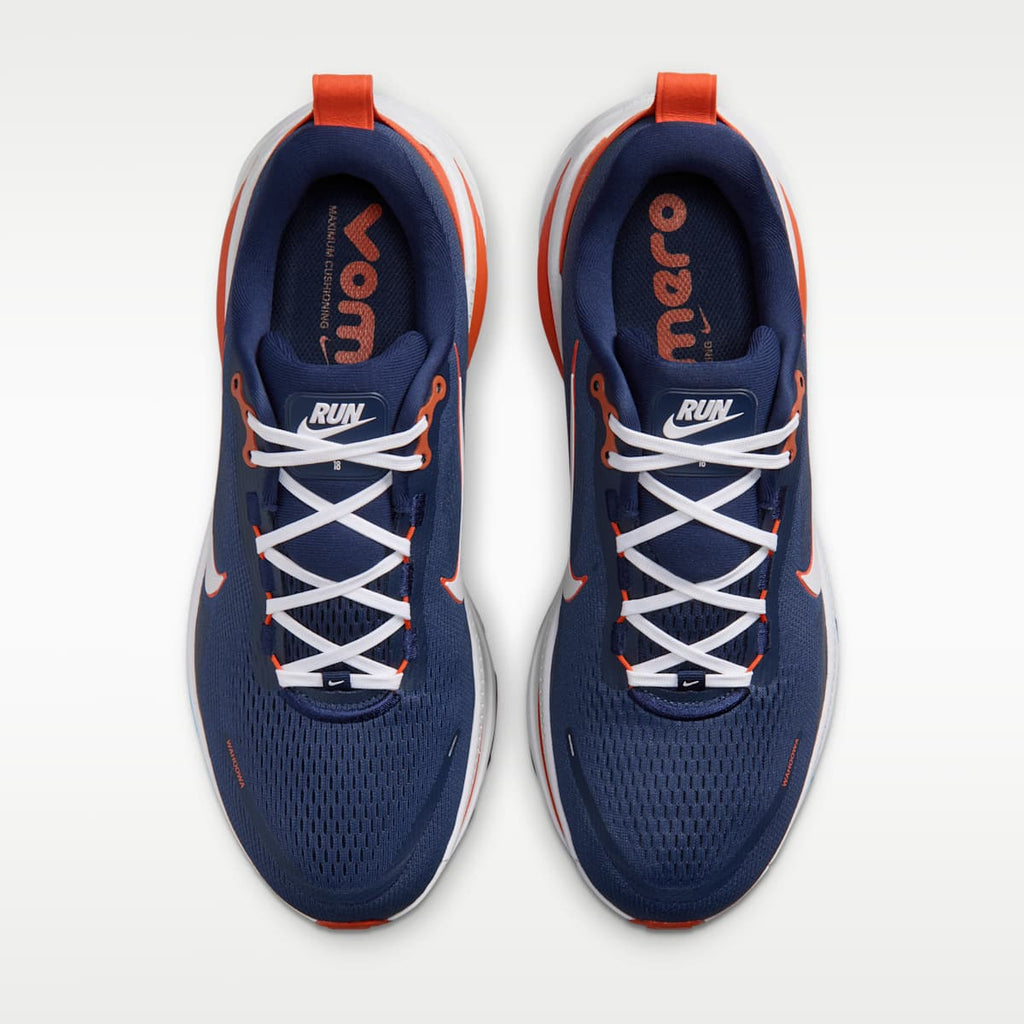 Nike College Vomero 18 (Virginia) Men's Road Running Shoes - College Navy/Team Orange/White - Image 4