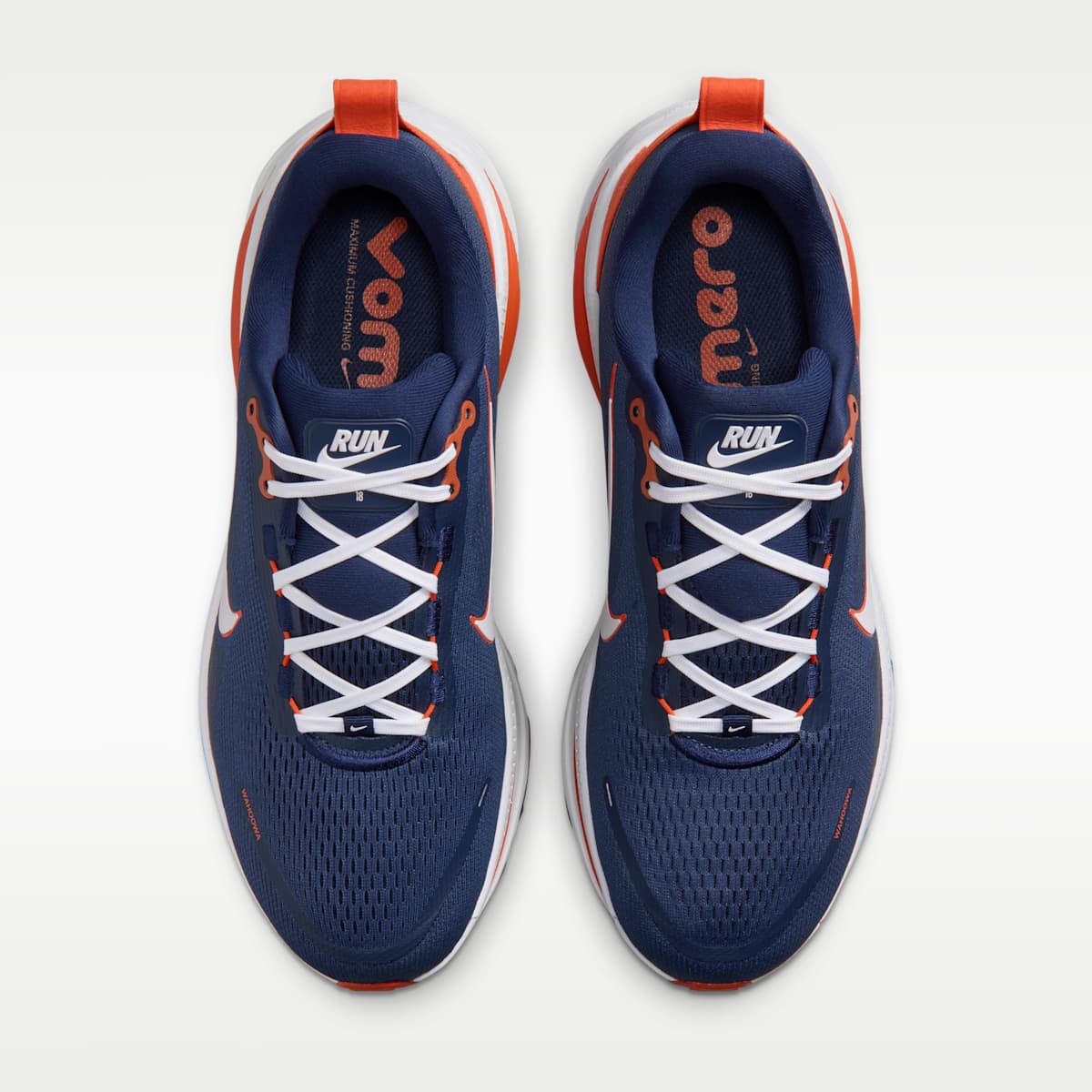 Nike College Vomero 18 (Virginia) Men's Road Running Shoes - College Navy/Team Orange/White - Image 4