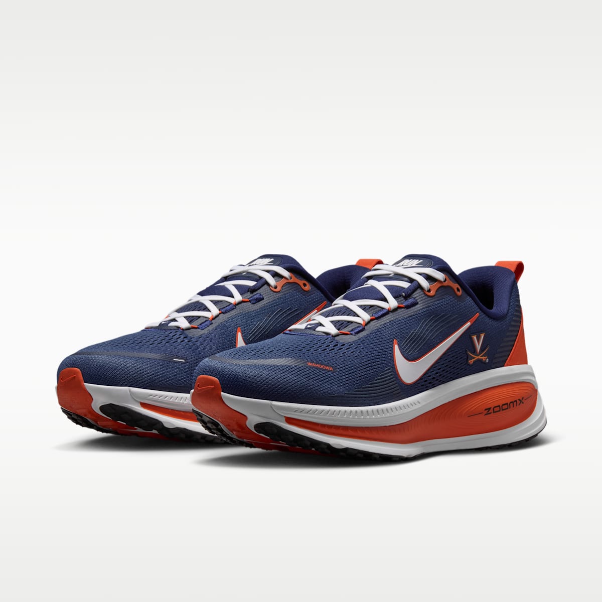 Nike College Vomero 18 (Virginia) Men's Road Running Shoes - College Navy/Team Orange/White - Image 5