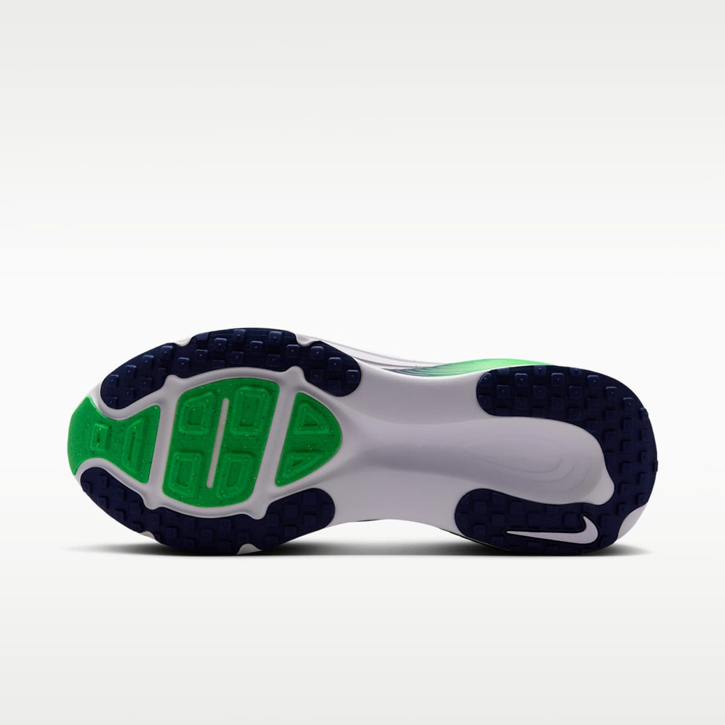 Nike Vomero 18 Men's Road Running Shoes (Wide) - White/Green Spark/Midnight Navy - Image 2