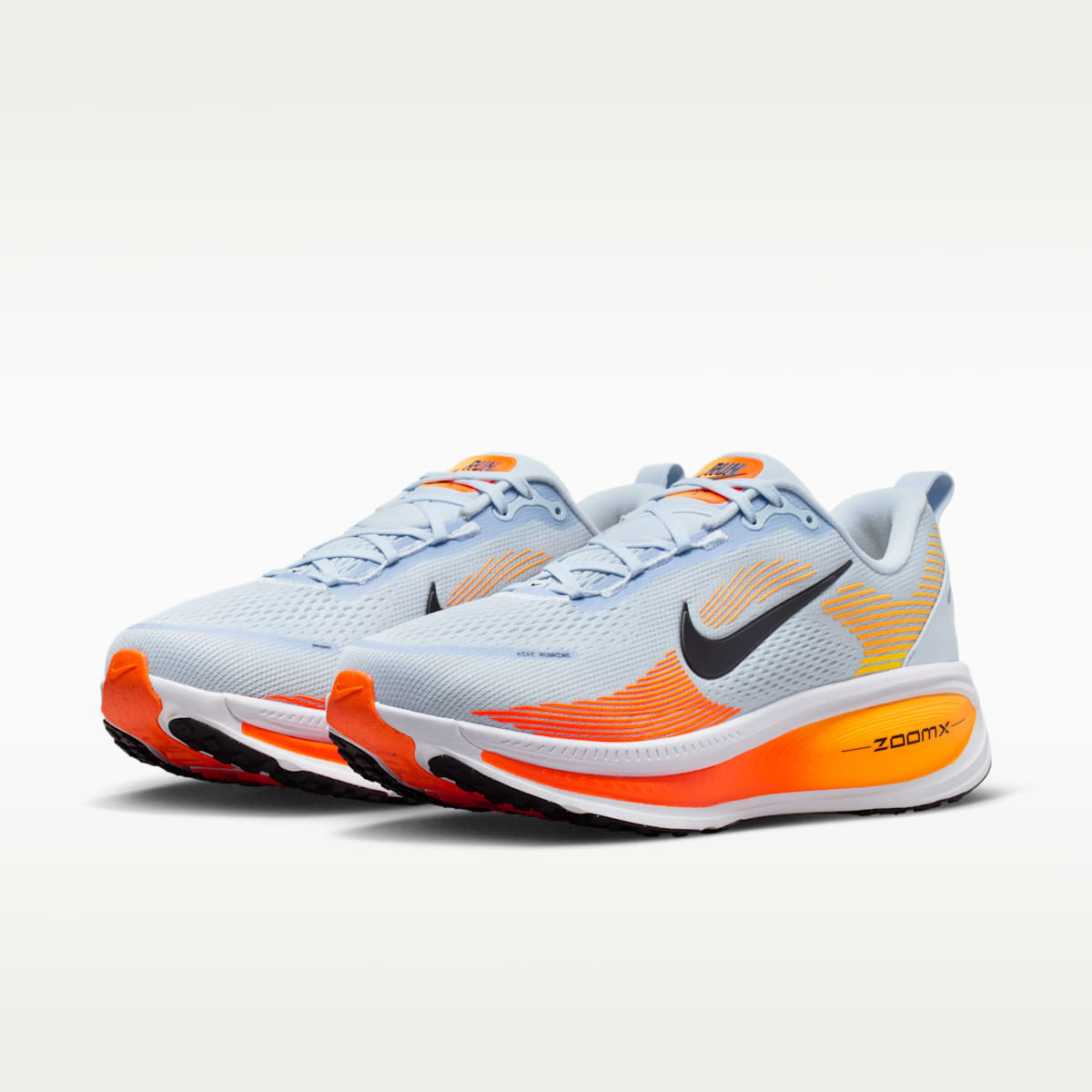 Nike Vomero 18 Men's Road Running Shoes (Wide) - Hydrogen Blue/Laser Orange/Total Orange/Black - Image 5