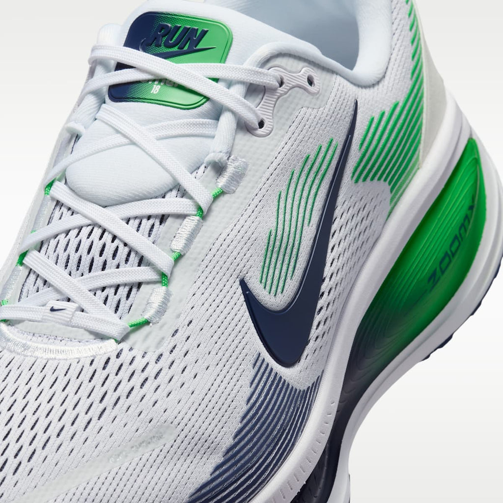 Nike Vomero 18 Men's Road Running Shoes (Wide) - White/Green Spark/Midnight Navy - Image 7