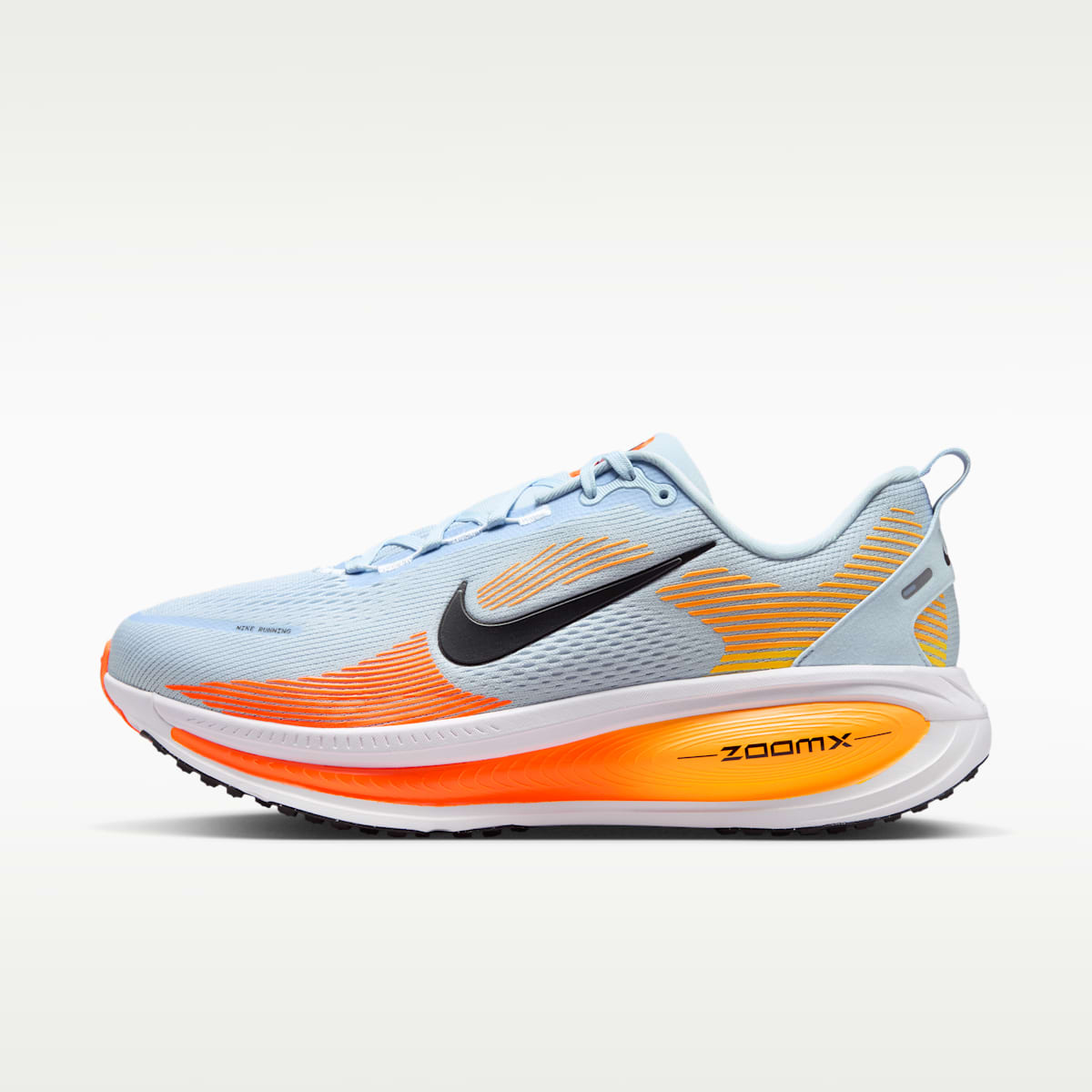 Nike Vomero 18 Men's Road Running Shoes (Wide) - Hydrogen Blue/Laser Orange/Total Orange/Black - Image 1