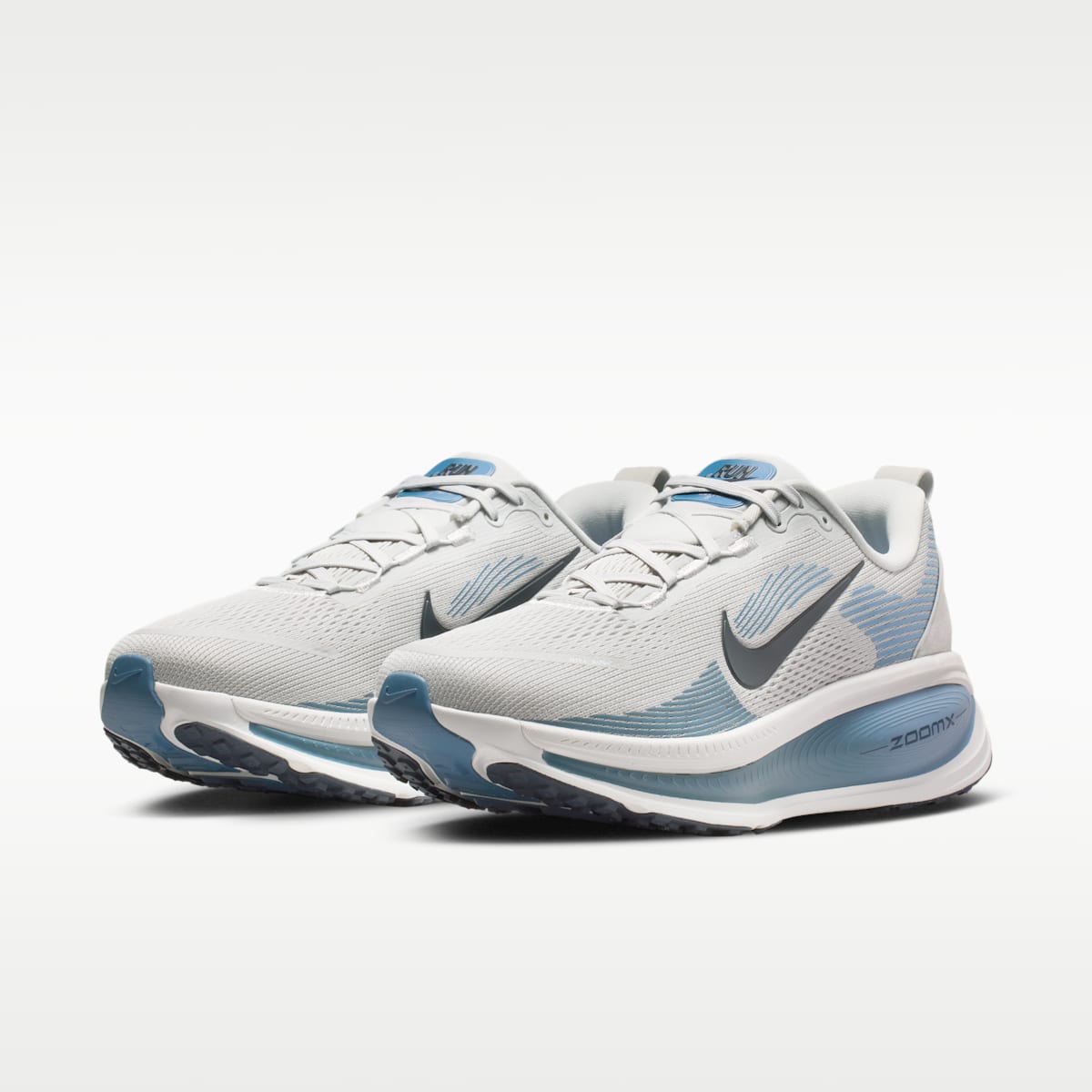 Nike Vomero 18 Men's Road Running Shoes - Grey Fog/Off White/Work Blue/Dark Obsidian - Image 5