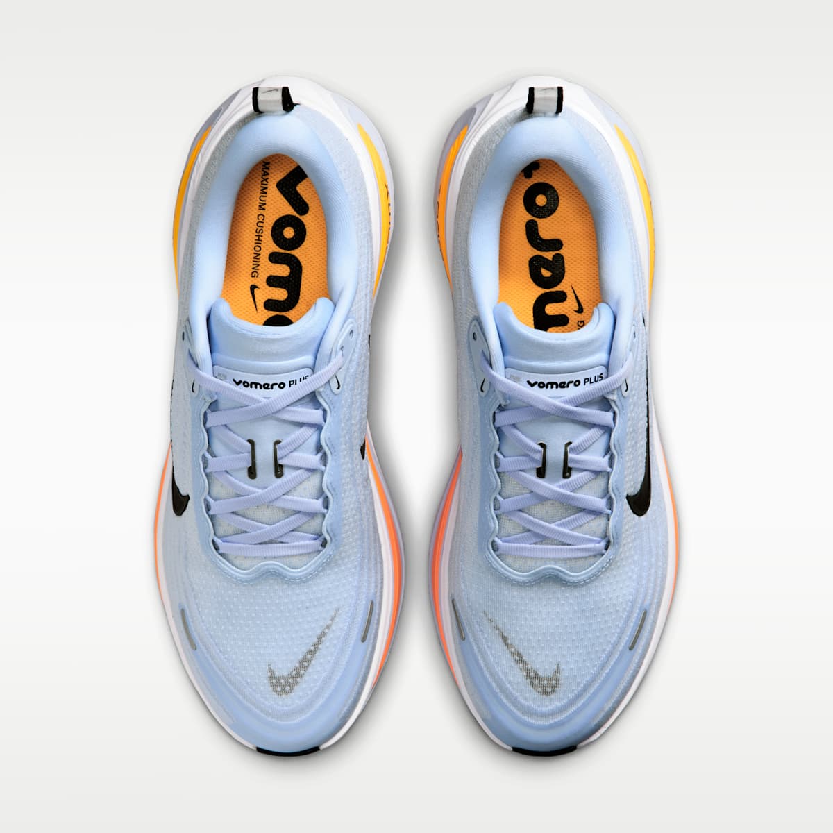 Nike Vomero Plus Men's Road Running Shoes - Hydrogen Blue/White/Total Orange/Black - Image 4
