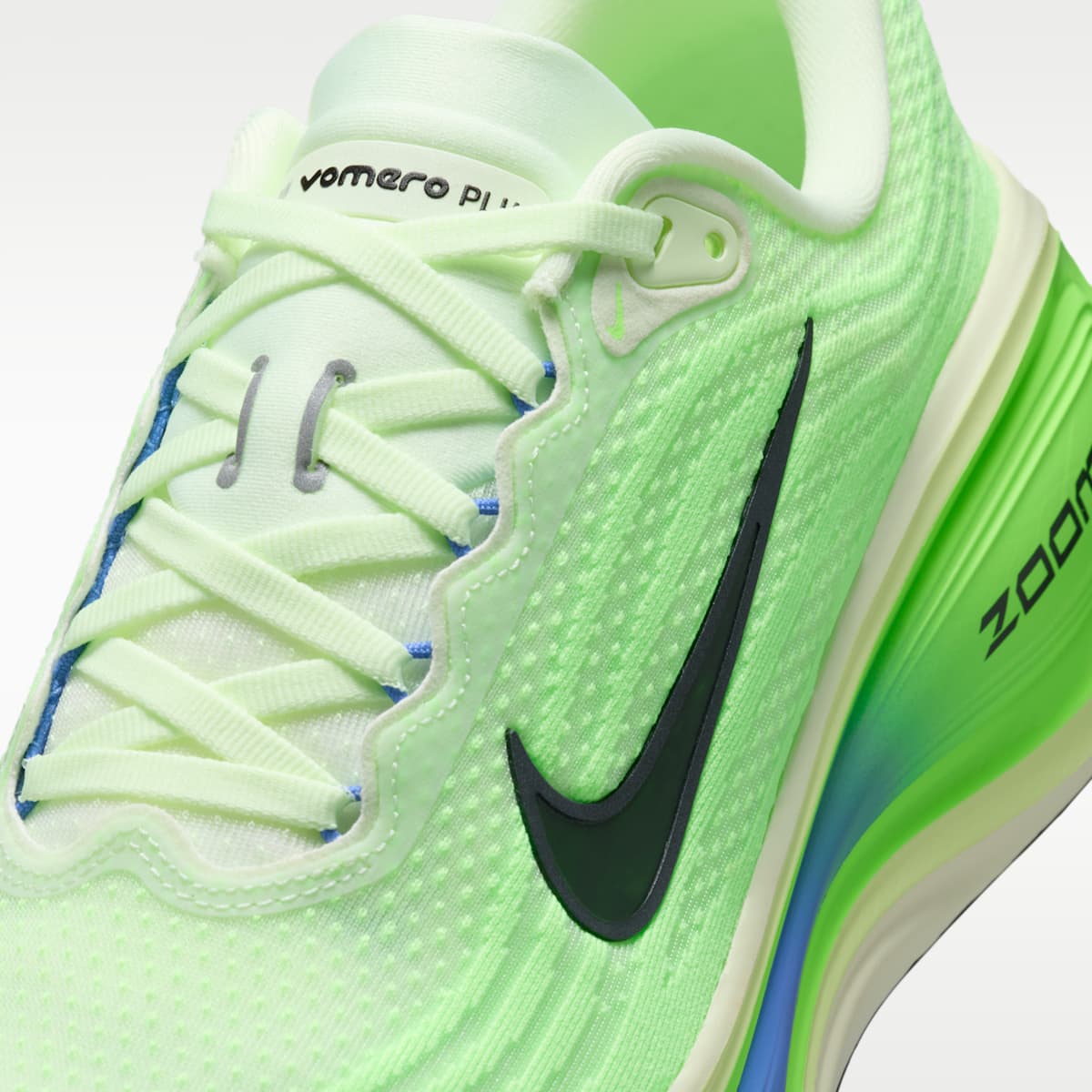Nike Vomero Plus Men's Road Running Shoes - Volt Tint/Lime Blast/Sapphire/Black Spruce - Image 7