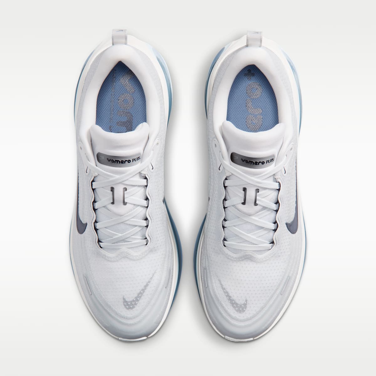 Nike Vomero Plus Men's Road Running Shoes - Off White/Grey Fog/Thunderstorm/Obsidian - Image 4