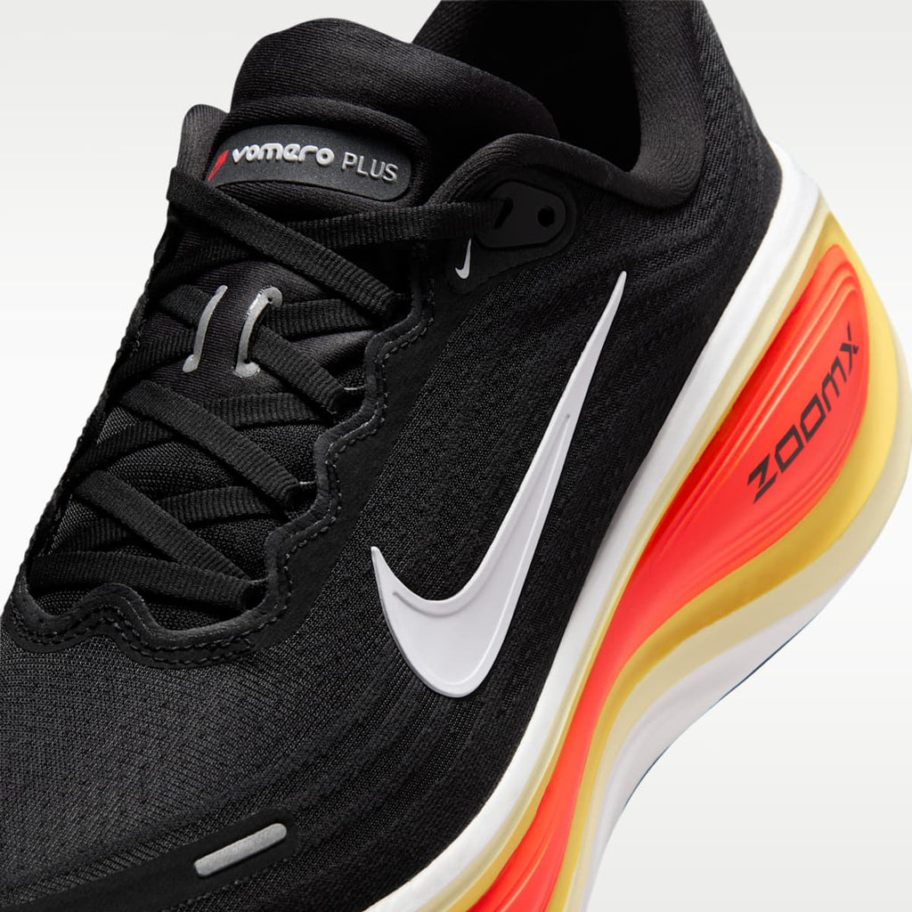Nike Vomero Plus Men's Road Running Shoes - Black/Bright Crimson/Sail/White - Image 7