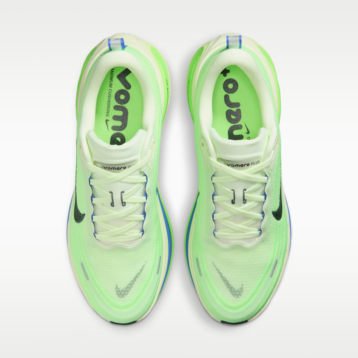 Nike Vomero Plus Men's Road Running Shoes - Volt Tint/Lime Blast/Sapphire/Black Spruce - Image 4