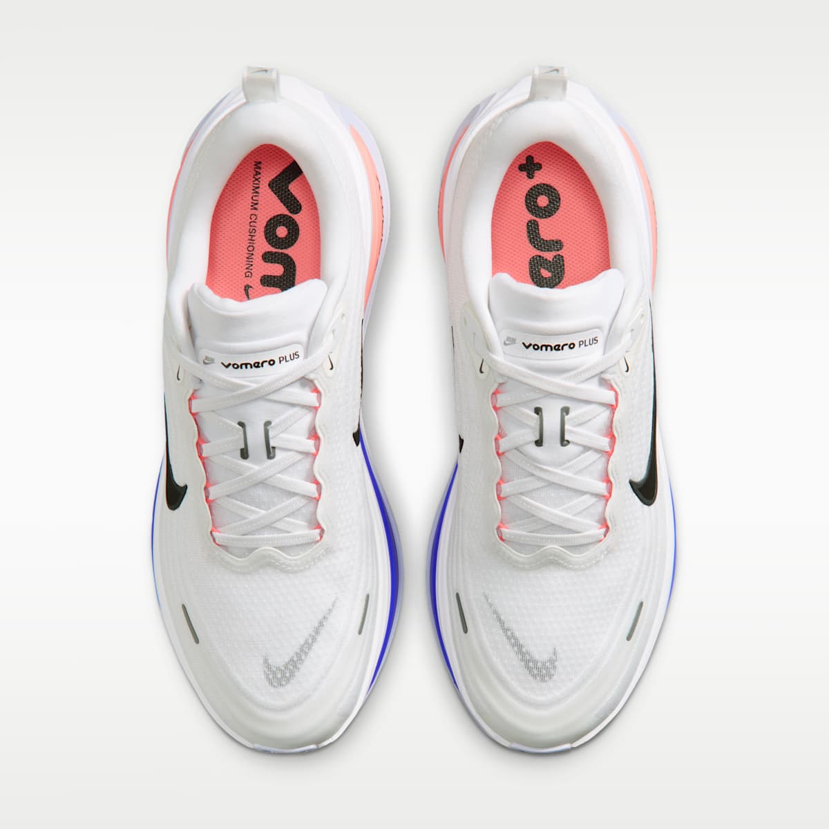 Nike Vomero Plus Men's Road Running Shoes - White/Atomic Pink/Racer Blue/Black - Image 4