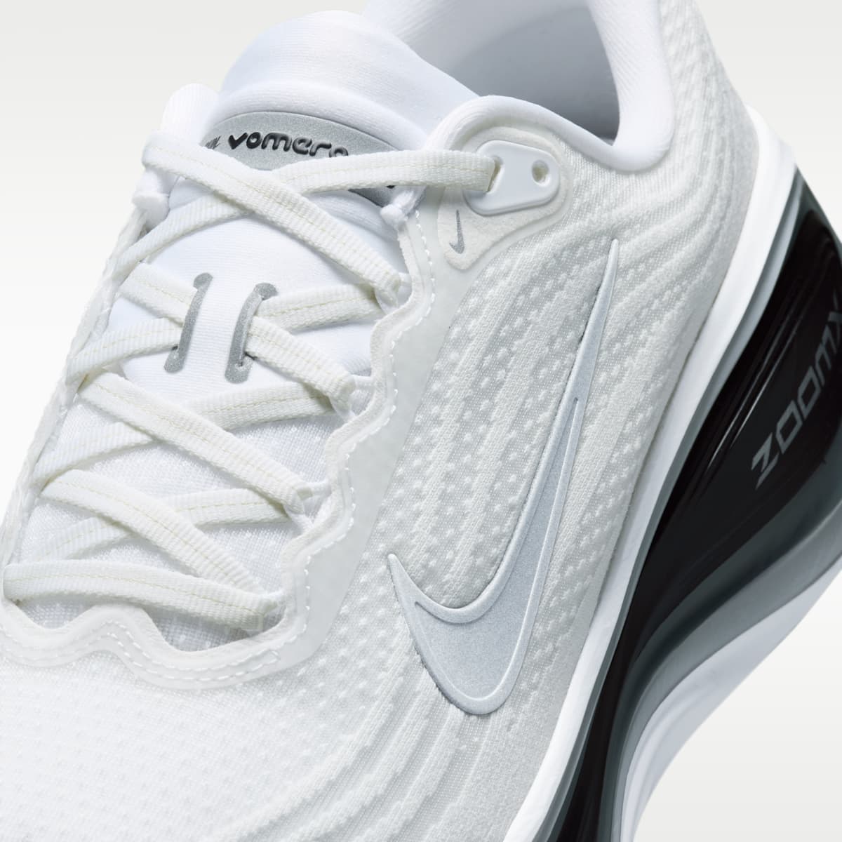 Nike Vomero Plus Men's Road Running Shoes - White/Black/Cool Grey/Metallic Silver - Image 7