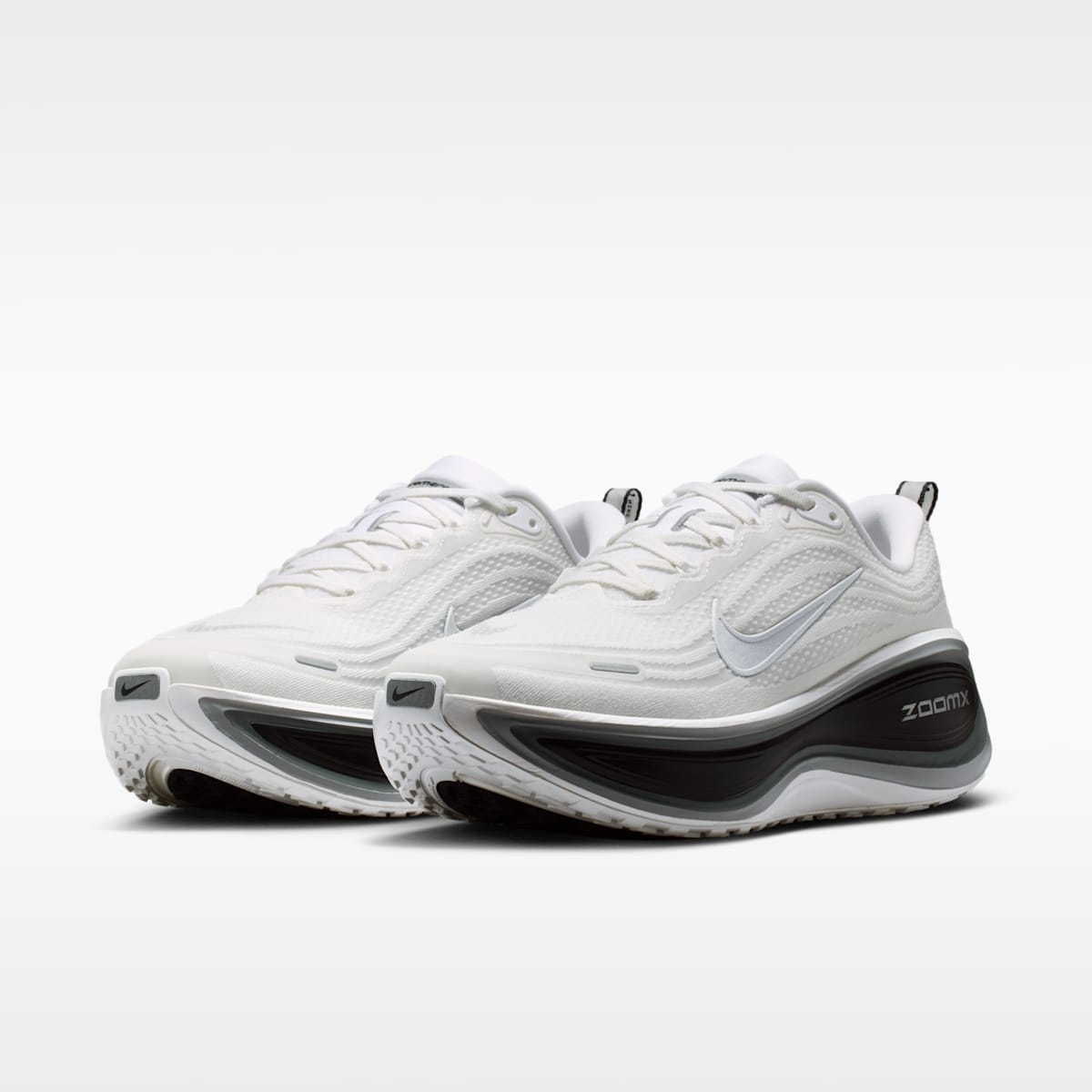 Nike Vomero Plus Men's Road Running Shoes - White/Black/Cool Grey/Metallic Silver - Image 5