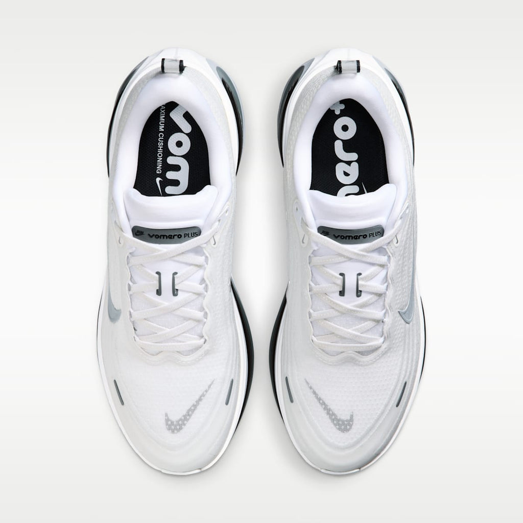Nike Vomero Plus Men's Road Running Shoes - White/Black/Cool Grey/Metallic Silver - Image 4