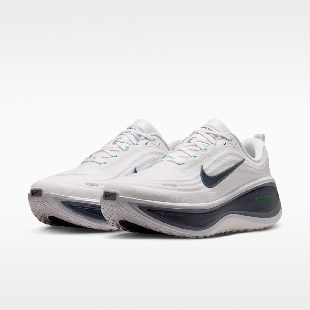 Nike Vomero Plus Men's Road Running Shoes (Wide) - White/Green Spark/World Indigo/Midnight Navy - Image 5