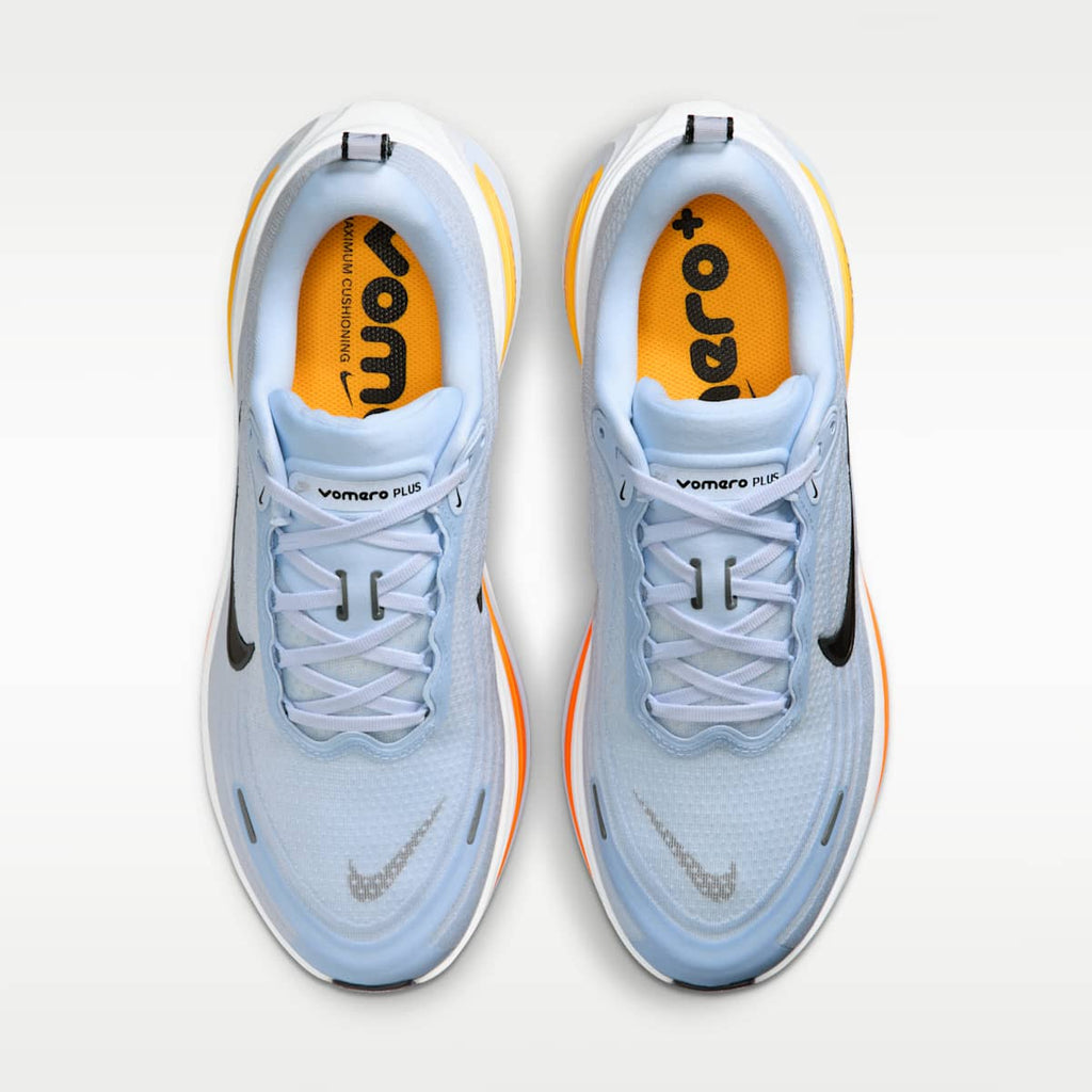 Nike Vomero Plus Men's Road Running Shoes (Wide) - Hydrogen Blue/White/Total Orange/Black - Image 4