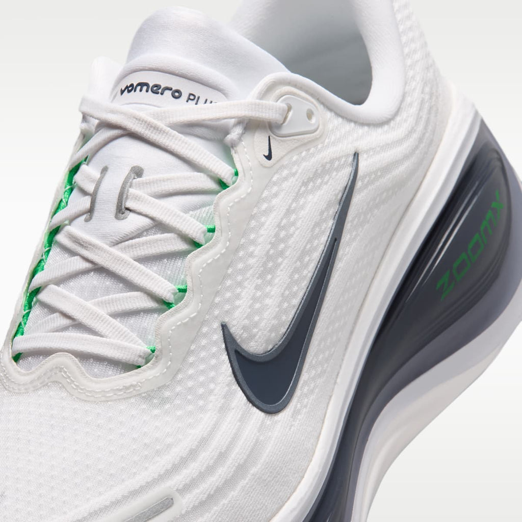 Nike Vomero Plus Men's Road Running Shoes (Wide) - White/Green Spark/World Indigo/Midnight Navy - Image 7