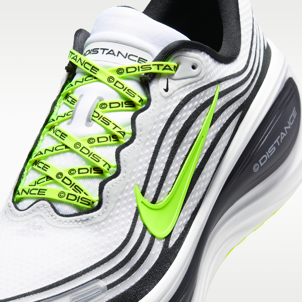 Women's Nike Vomero Plus x DISTANCE Men's Road Running Shoes - White/Black/Volt/Metallic Silver